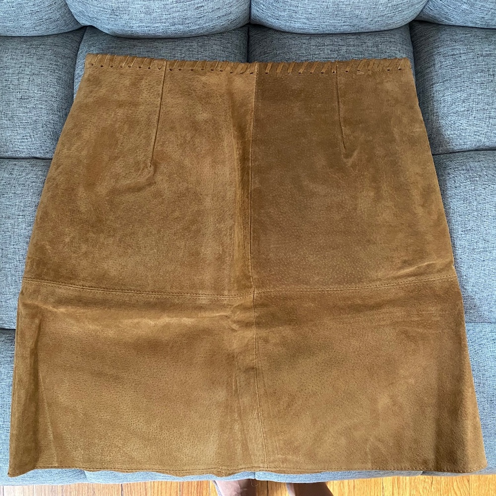 ZARA suede miniskirt, Size: small, Color: camel